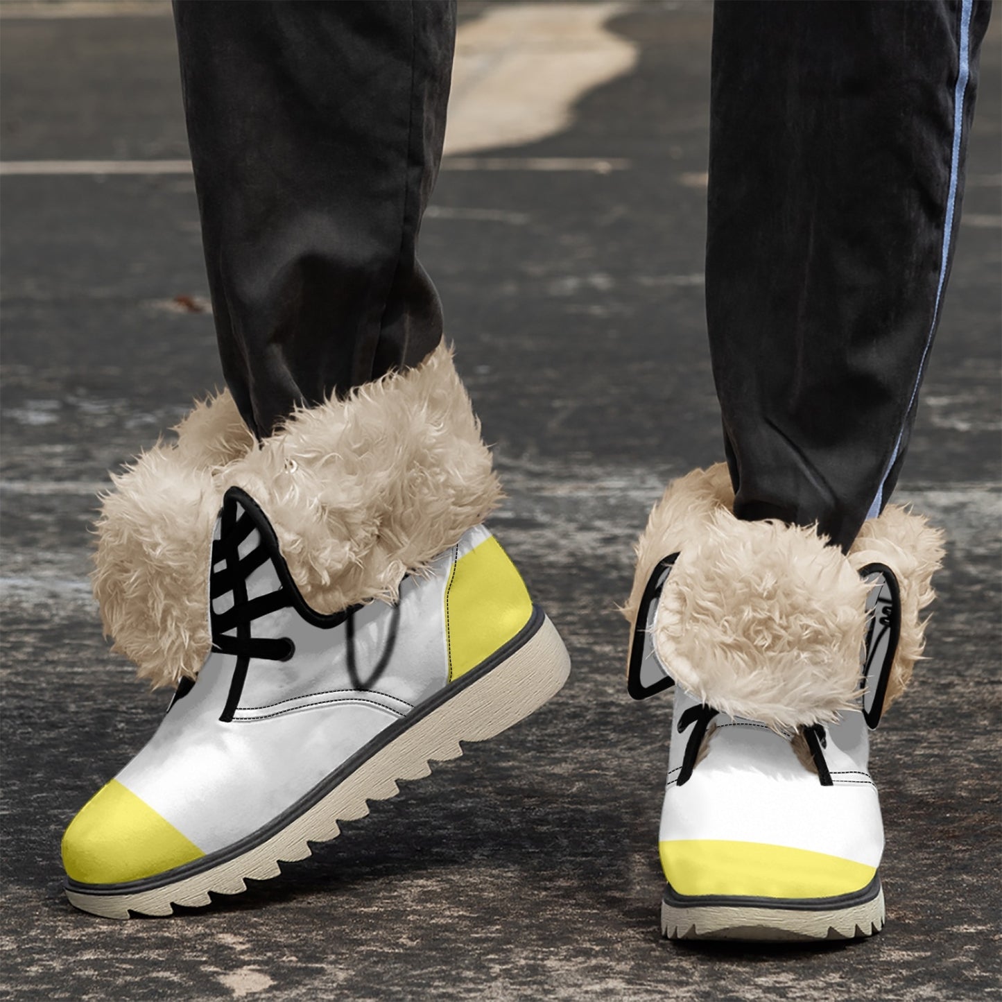 FREEDOM JUST DO IT Fur Boots WINTER 23 YELLOW