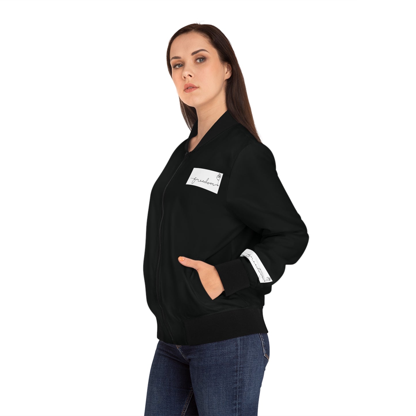 FREEDOM Women's Bomber Jacket BLACK