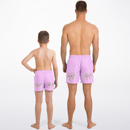 K.A.W. Swim Trunks Set Pink Logo