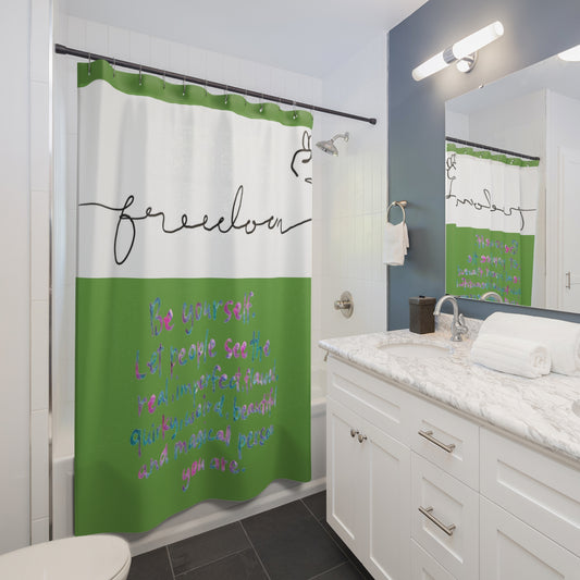 FREEDOM Shower Curtains GREEN