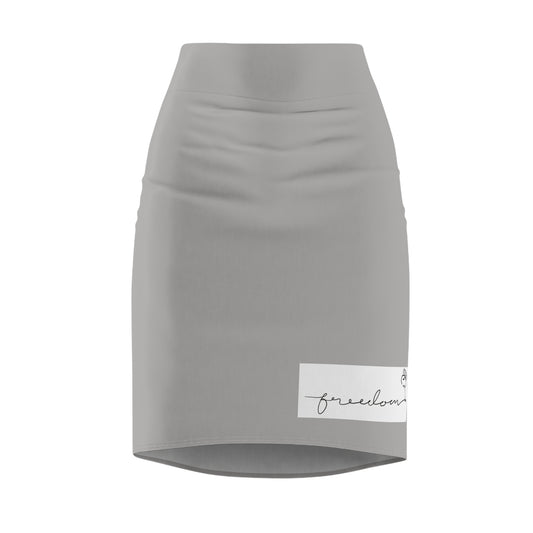 FREEDOM Fourn Pencil Skirt Lite Grey