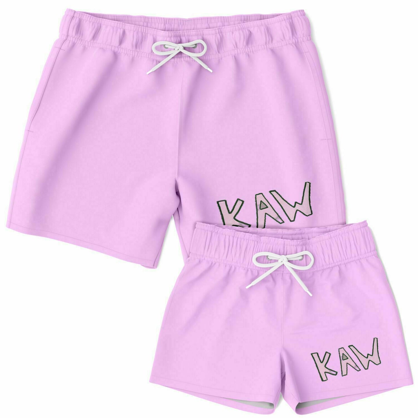 K.A.W. Swim Trunks Set Pink Logo