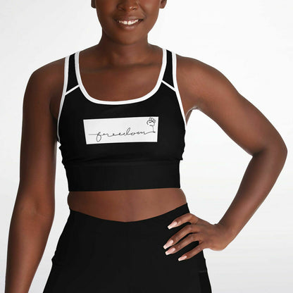 FREEDOM Mesh Padded Sports Bra BLACK