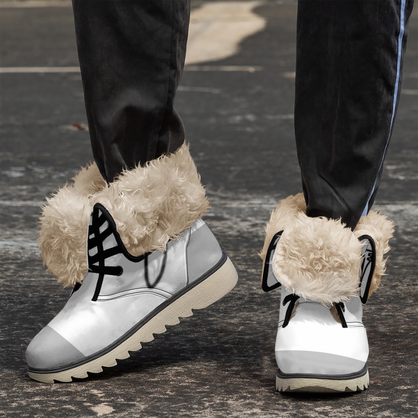 FREEDOM JUST DO IT Fur Boots WINTER 23 GREY