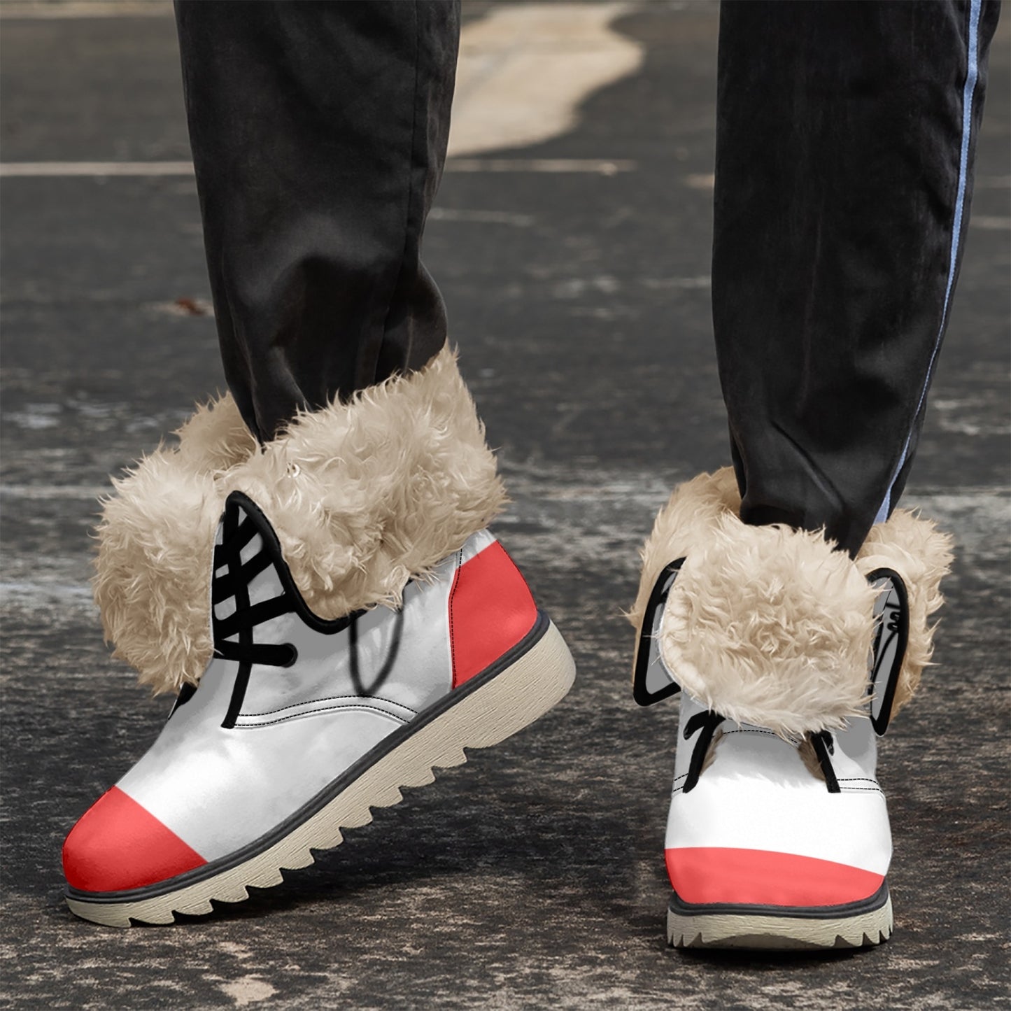 FREEDOM JUST DO IT Fur Boots WINTER 23 RED