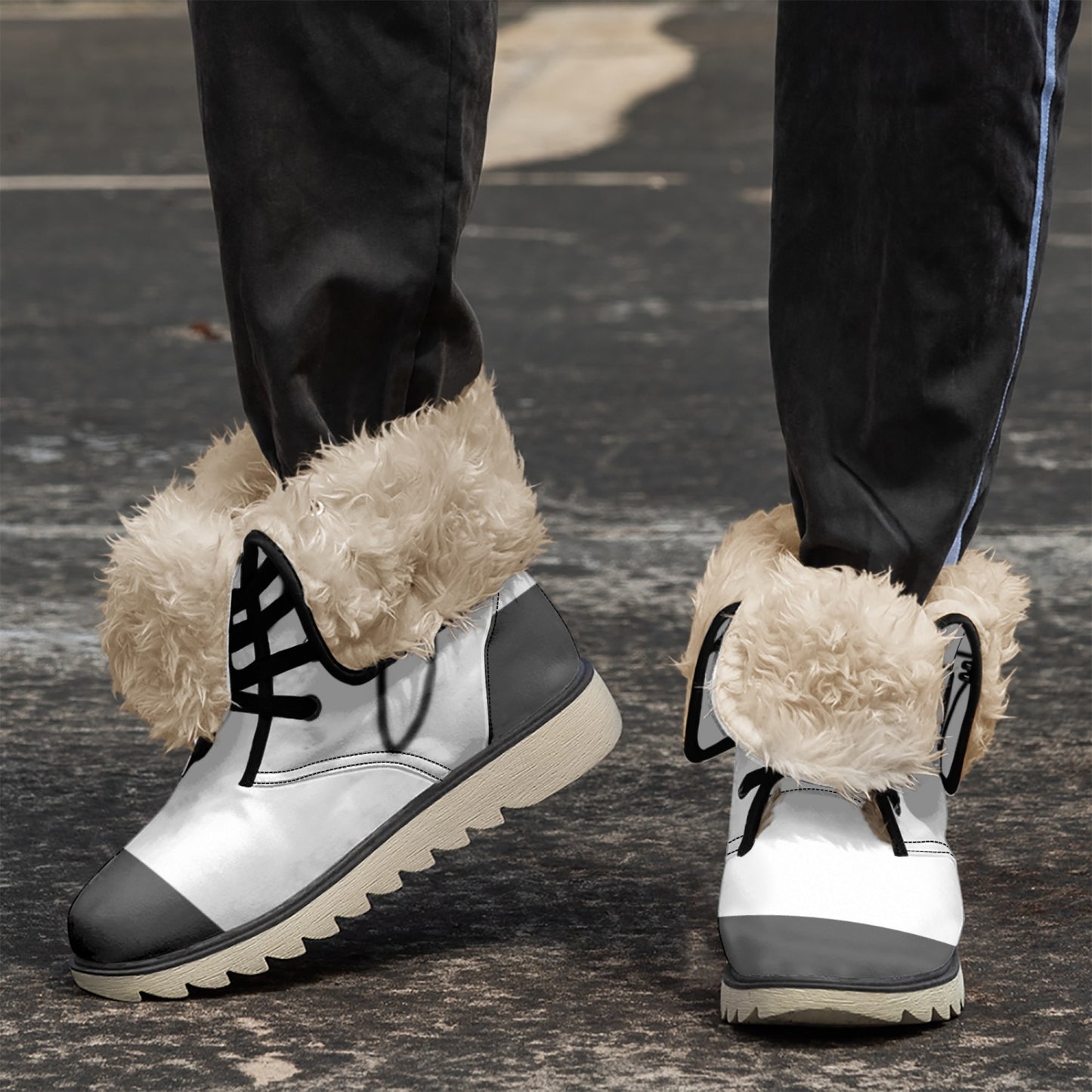 FREEDOM JUST DO IT Fur Boots WINTER 23 BLACK