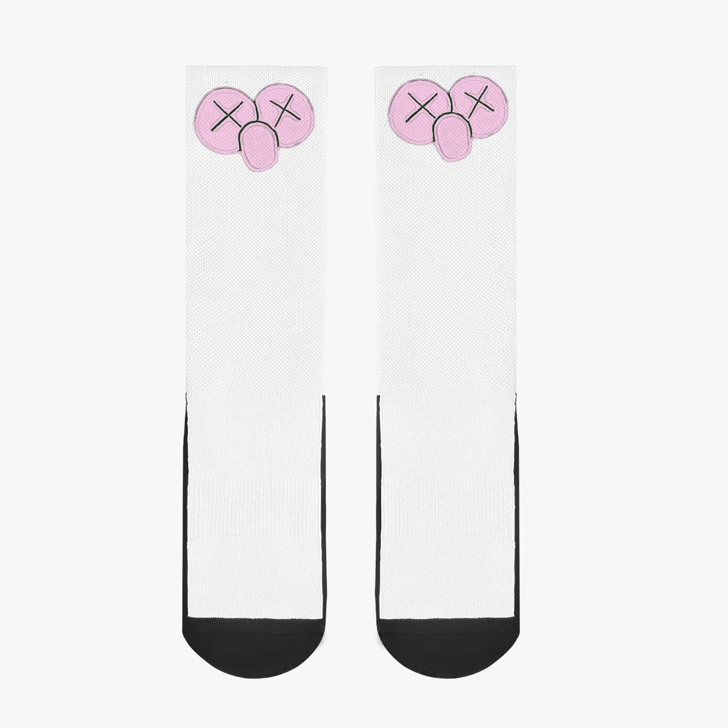 K.A.W Single Pair Socks Pink/White