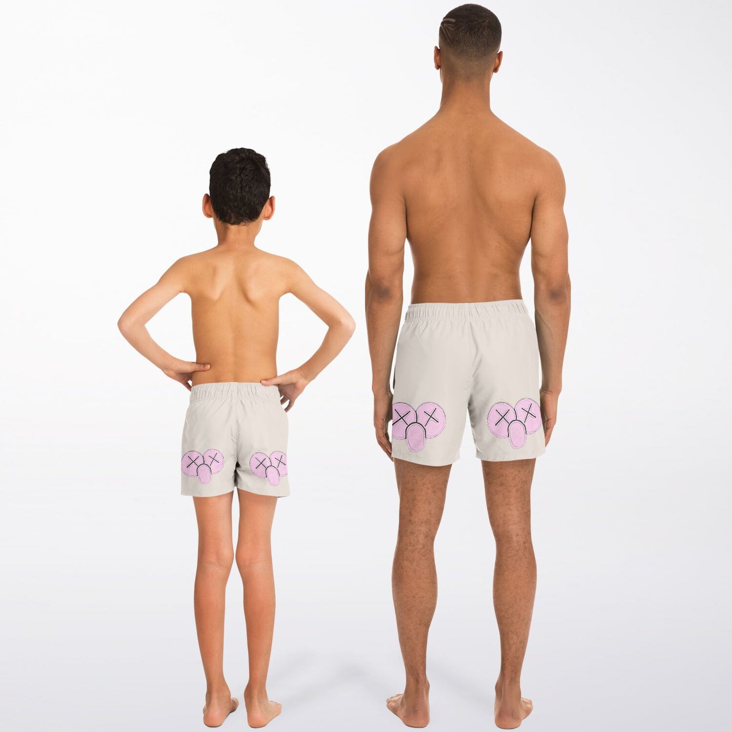 K.A.W. Swim Trunks Set Pink Logo