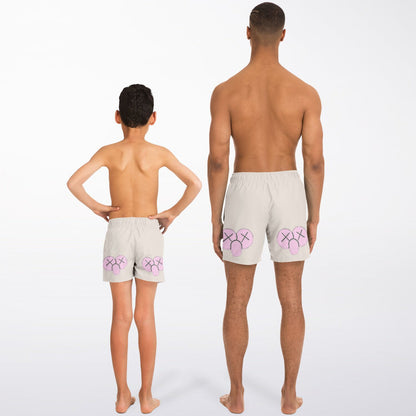 K.A.W. Swim Trunks Set Pink Logo