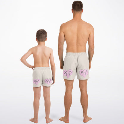 K.A.W. Swim Trunks Set Pink Logo