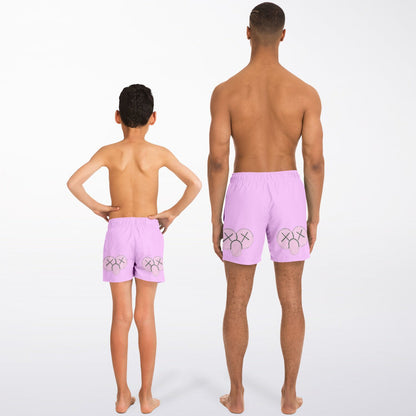 K.A.W. Swim Trunks Set Pink Logo