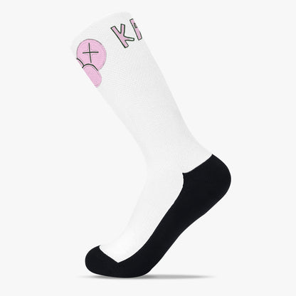 K.A.W Single Pair Socks Pink/White