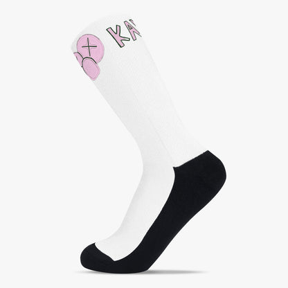 K.A.W Single Pair Socks Pink/White