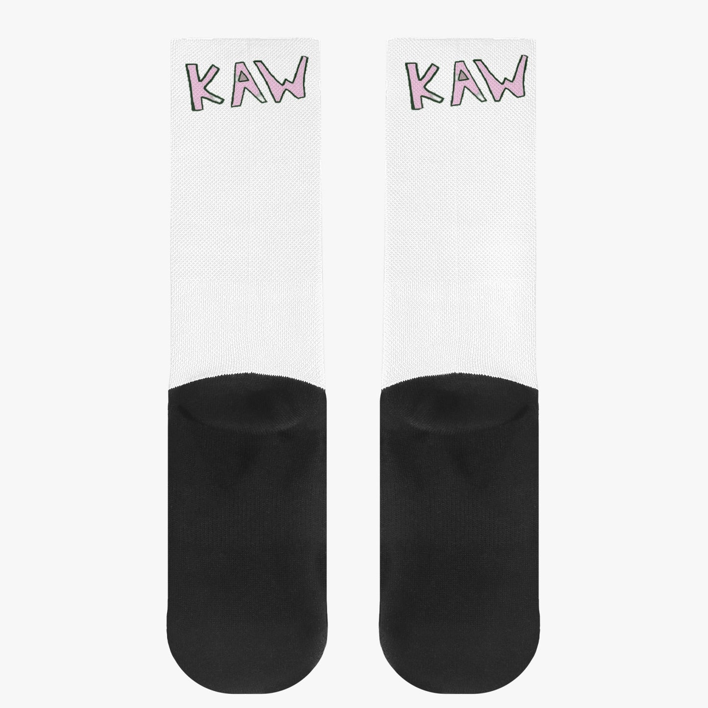 K.A.W Single Pair Socks Pink/White