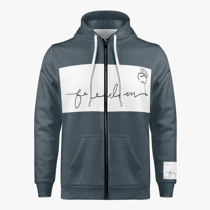 FREEDOM Men's AOP Full Zip Up Hoodie