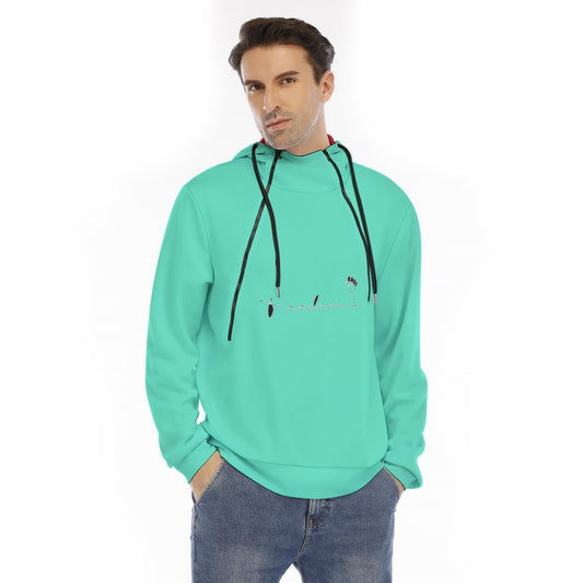 Freedom Men's Hoodie With Placket Double Zipper