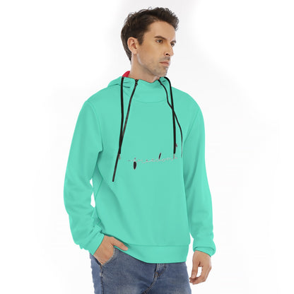 Freedom Men's Hoodie With Placket Double Zipper