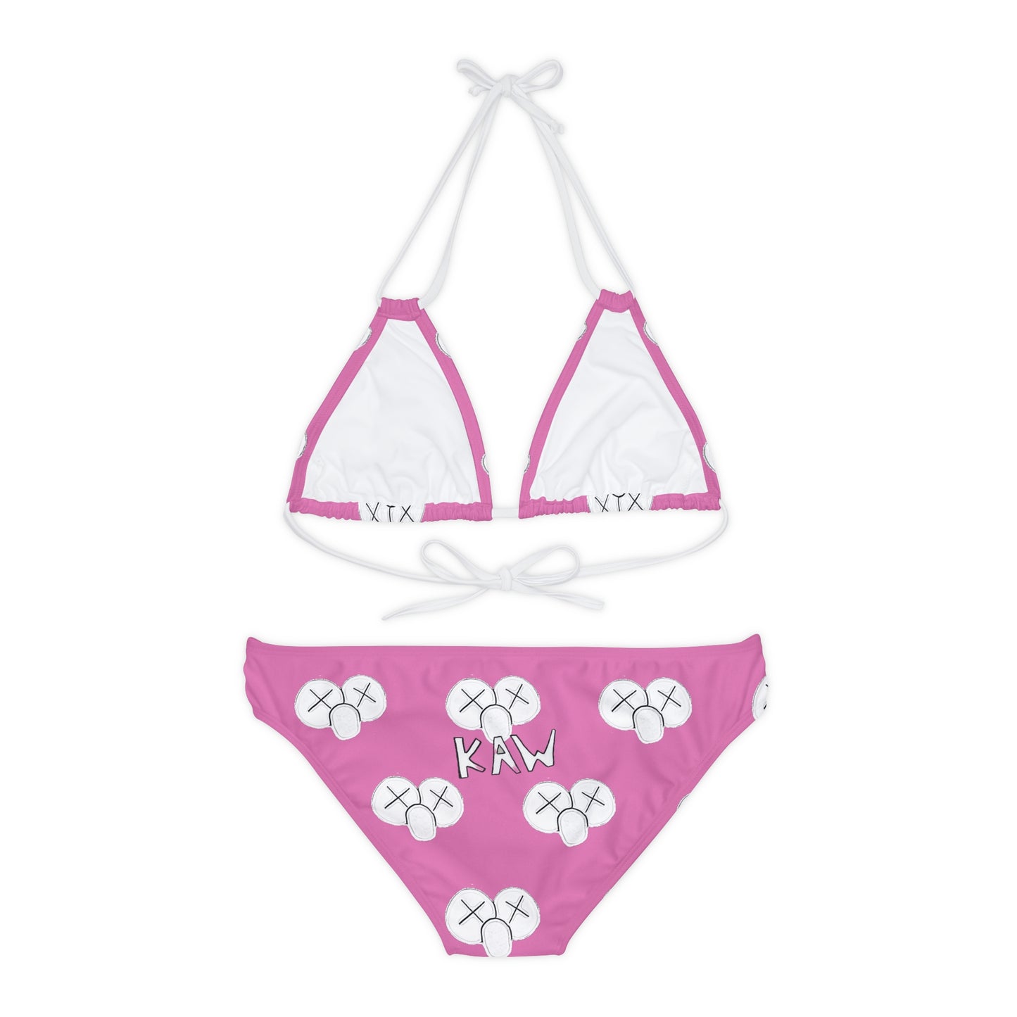 K.A.W. Strappy Bikini Set Pink