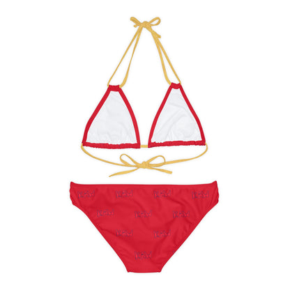 K.A.W. Strappy Bikini Set Red/Red