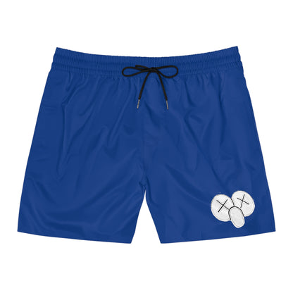 K.A.W. Men's Mid-Length Swim Shorts Blue/White