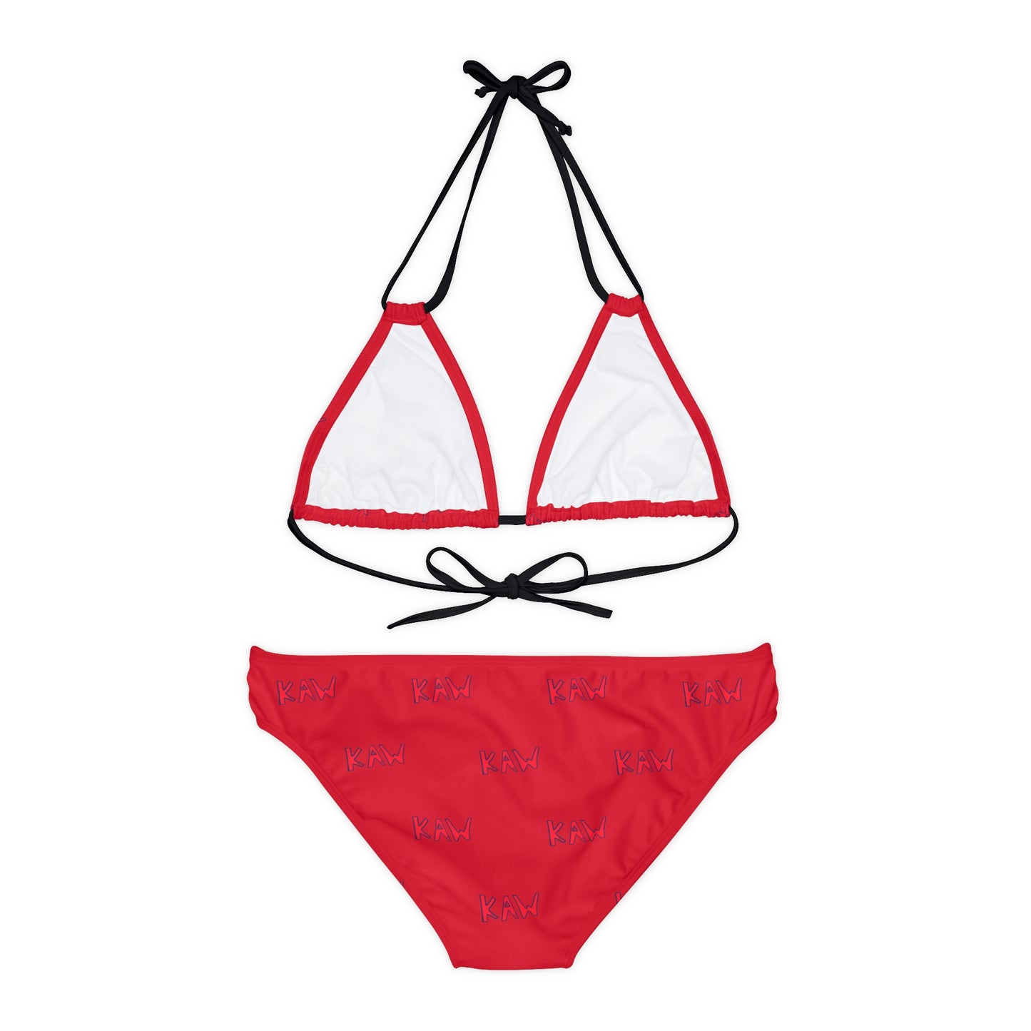 K.A.W. Strappy Bikini Set Red/Red