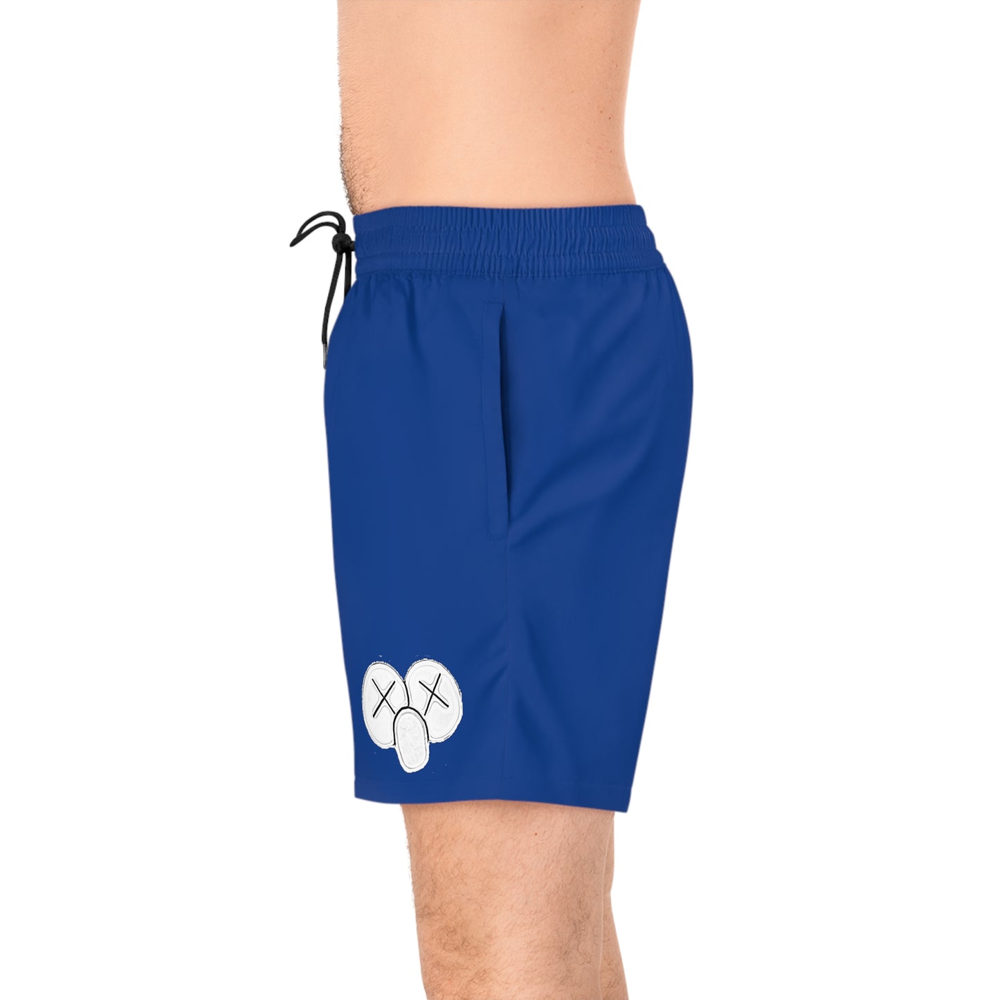 K.A.W. Men's Mid-Length Swim Shorts Blue/White