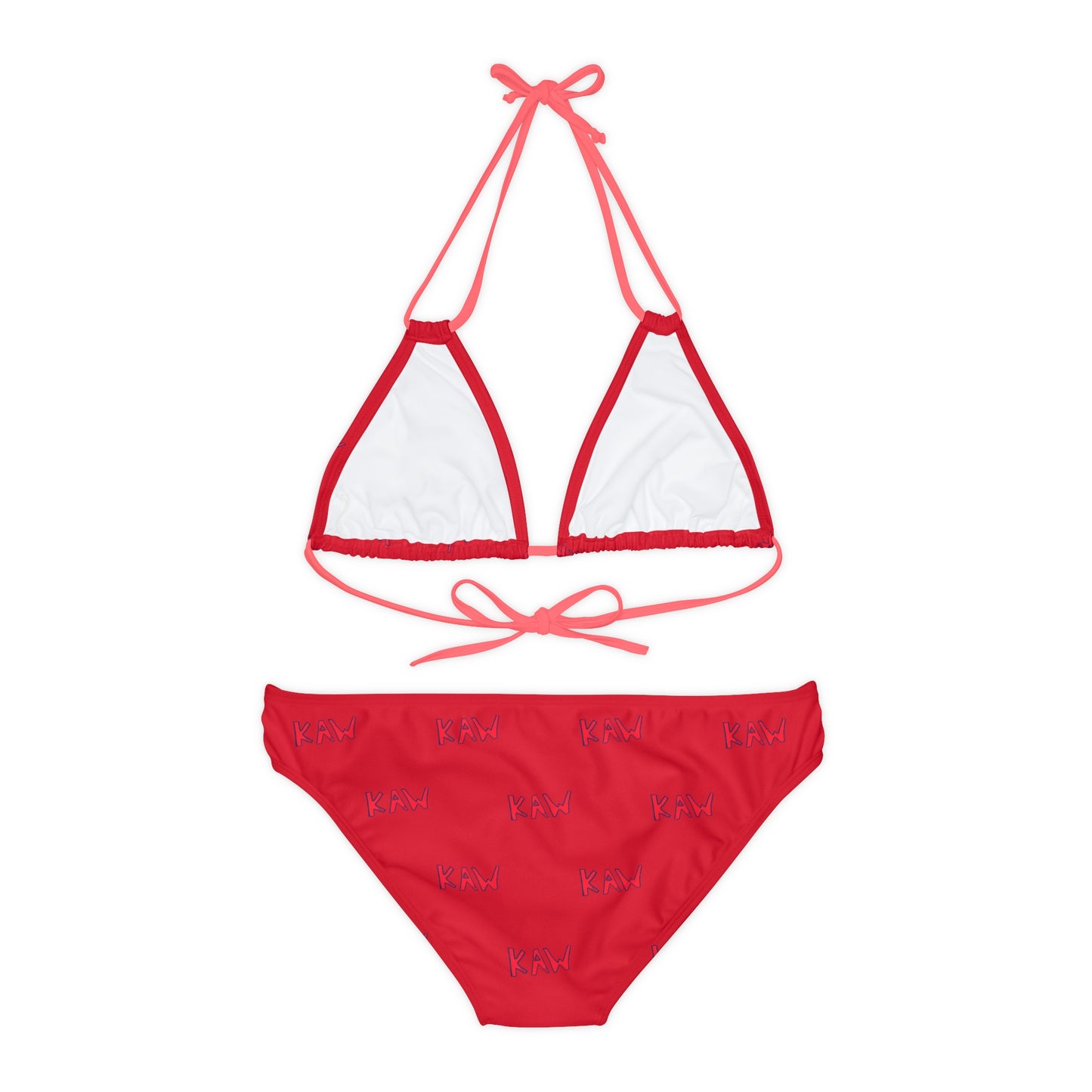 K.A.W. Strappy Bikini Set Red/Red