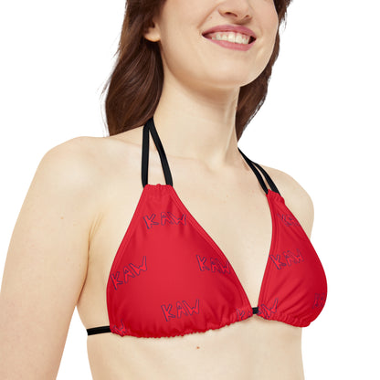 K.A.W. Strappy Bikini Set Red/Red