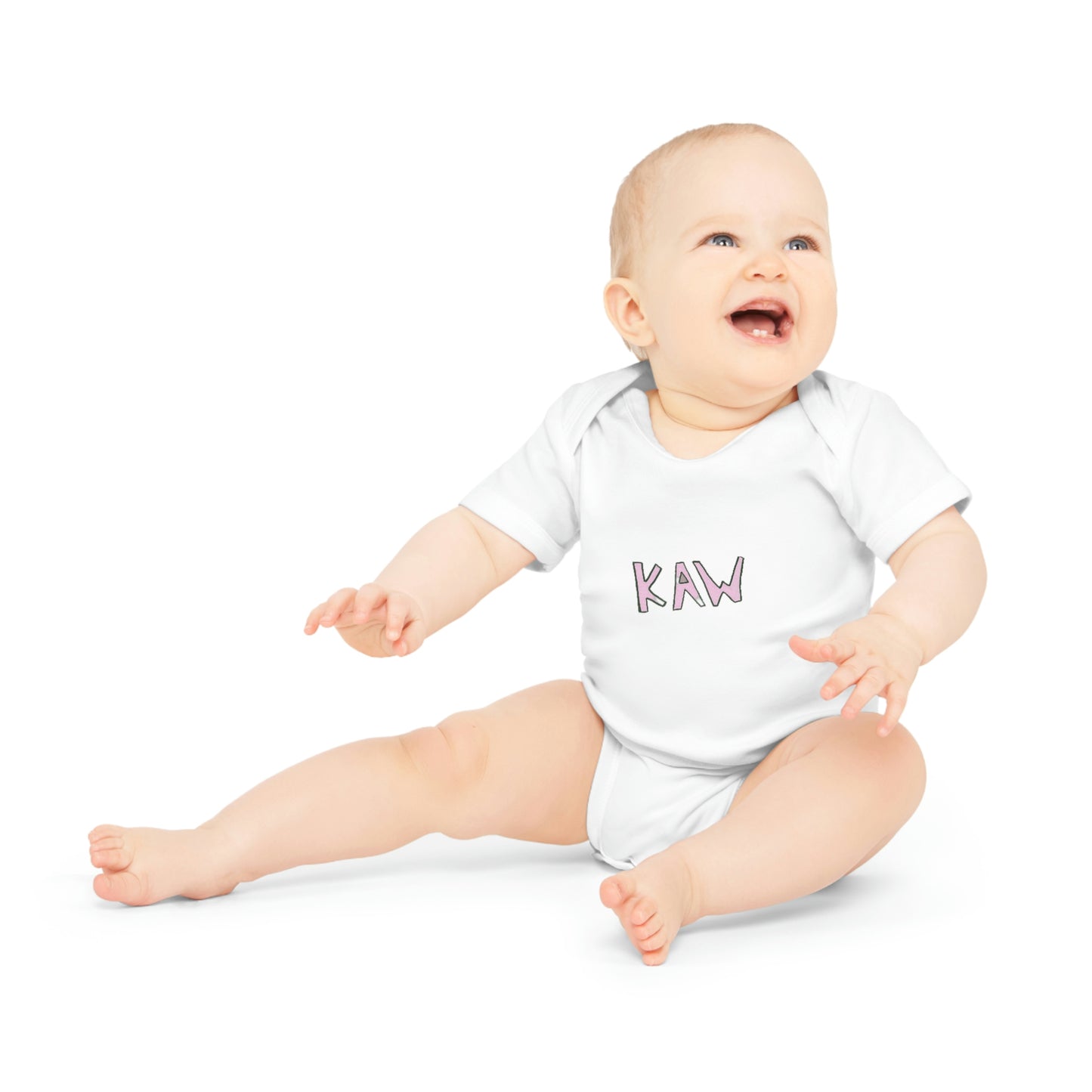 .K.A.W. Pink Logo Baby Bodysuit