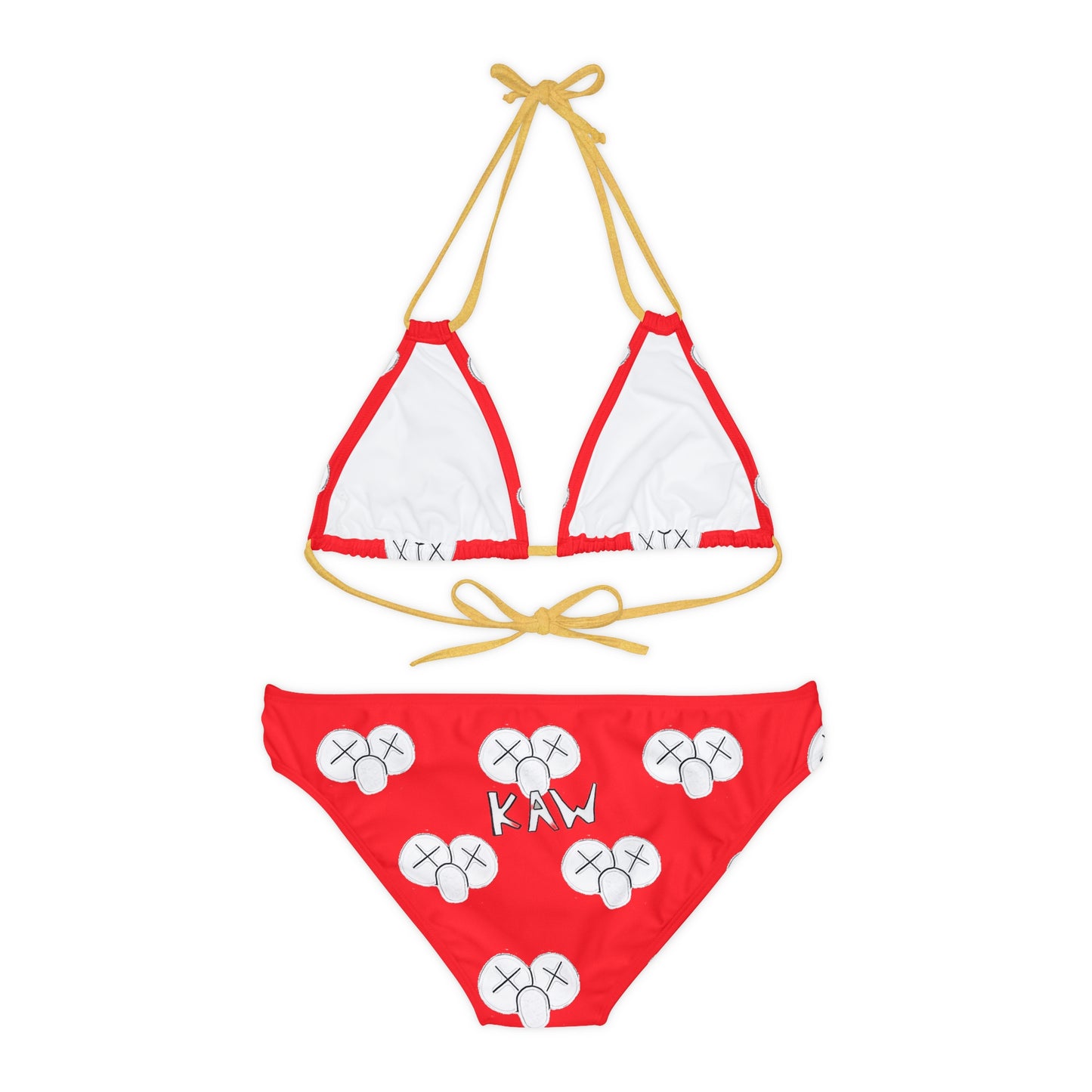 K.A.W. Strappy Bikini Set Red