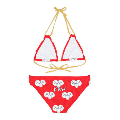 K.A.W. Strappy Bikini Set Red