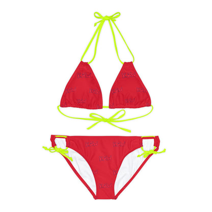 K.A.W. Strappy Bikini Set Red/Red