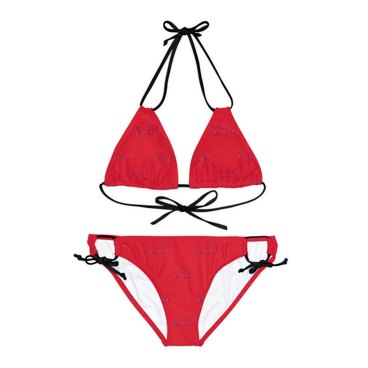 K.A.W. Strappy Bikini Set Red/Red