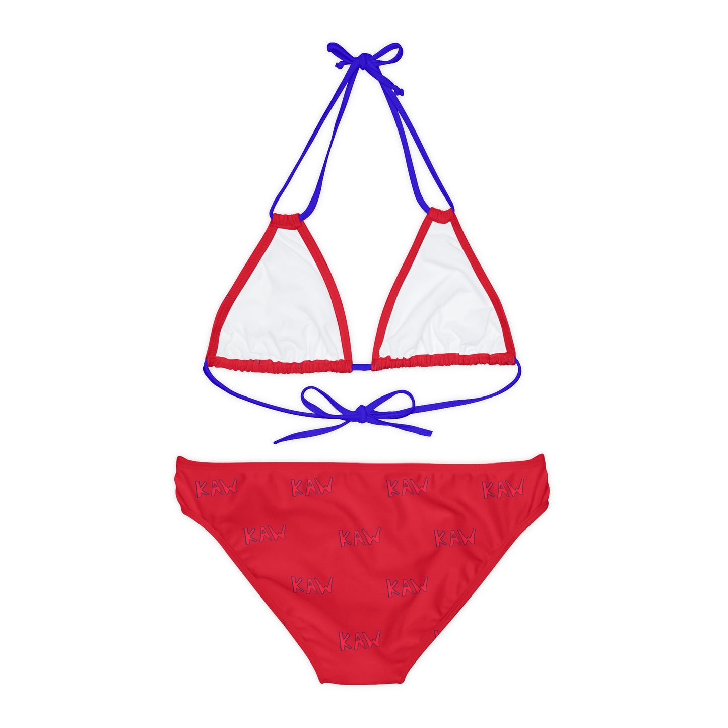 K.A.W. Strappy Bikini Set Red/Red