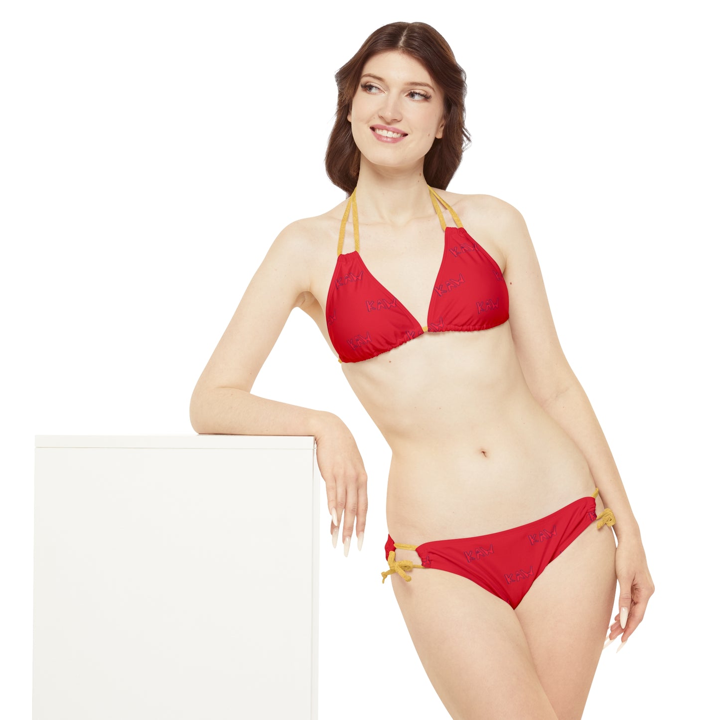 K.A.W. Strappy Bikini Set Red/Red