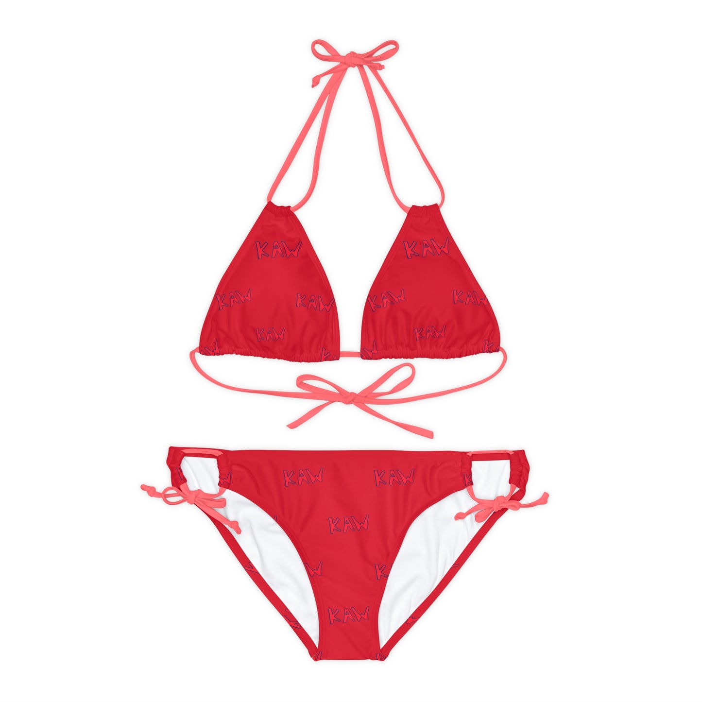 K.A.W. Strappy Bikini Set Red/Red