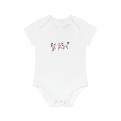 .K.A.W. Pink Logo Baby Bodysuit