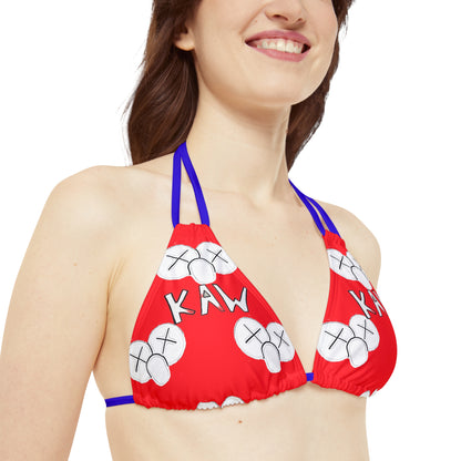 K.A.W. Strappy Bikini Set Red