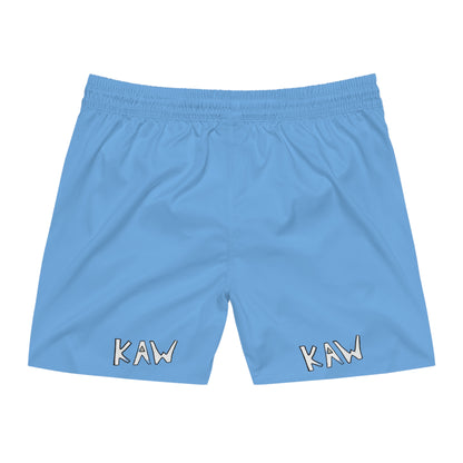 K.A.W. Men's Mid-Length Swim Shorts Blue/White